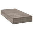 vidaXL PE Rattan Single Cushioned Rectangular Sunbed in Gray