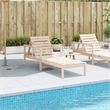 vidaXL Solid Pine Wood Sun Lounger Standard in Natural Pine