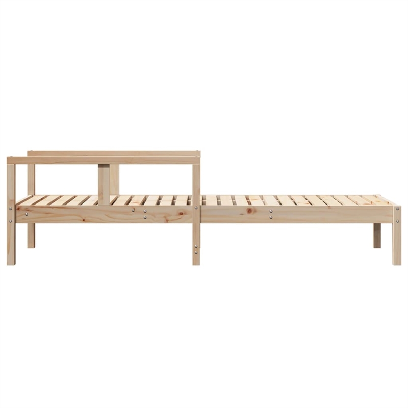 vidaXL Solid Pine Wood Sun Lounger Standard in Natural Pine