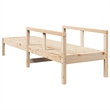 vidaXL Solid Pine Wood Sun Lounger Standard in Natural Pine