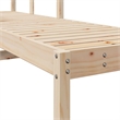 vidaXL Solid Pine Wood Sun Lounger Standard in Natural Pine