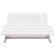 vidaXL Solid Pine Wood Sun Lounger in White
