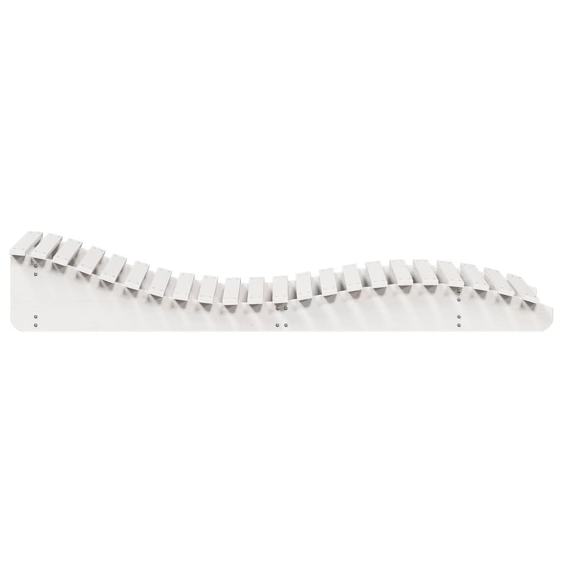 vidaXL Solid Pine Wood Sun Lounger in White