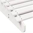 vidaXL Solid Pine Wood Sun Lounger in White