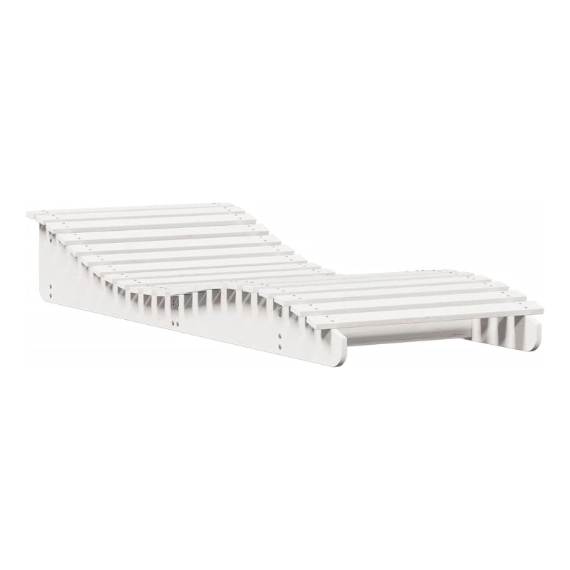 vidaXL Solid Pine Wood Sun Lounger in White