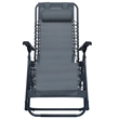 vidaXL Folding Deck Chair Textilene in Grey