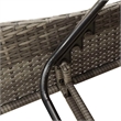 vidaXL Poly Rattan Sun Lounger w/ Cushion in Grey