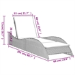 vidaXL Poly Rattan Sun Lounger w/ Cushion in Brown