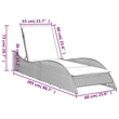 vidaXL Poly Rattan Sun Lounger w/ Cushion in Black