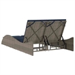 vidaXL Poly Rattan Sun Lounger w/ Cushions in Grey