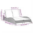 vidaXL Poly Rattan Sun Lounger w/ Cushions in Grey