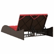vidaXL Poly Rattan Sun Lounger w/ Cushions in Brown