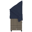 vidaXL Poly Rattan Sun Lounger w/ Canopy & Cushions in Gray