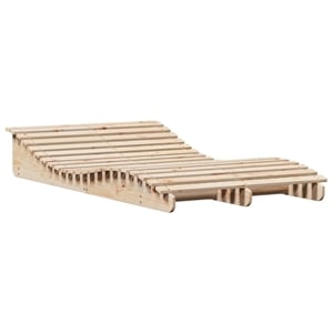 vidaXL Solid Pine Wood Sun Lounger in Brown