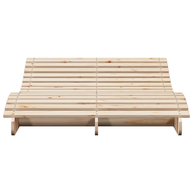 vidaXL Solid Pine Wood Sun Lounger in Brown