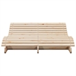 vidaXL Solid Pine Wood Sun Lounger in Brown
