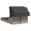 vidaXL Patio PE Rattan Double Sun Lounger in Brown