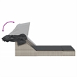 vidaXL Patio PE Rattan Double Sun Lounger in Brown