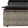 vidaXL Patio PE Rattan Double Sun Lounger in Brown