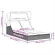 vidaXL Patio PE Rattan Double Sun Lounger in Brown
