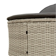 vidaXL PE Rattan Adjustable Sun Lounger w/ Footrests in Brown