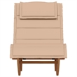 vidaXL Solid Acacia Wood Rocking Sun Lounger w/ Cushion in Brown