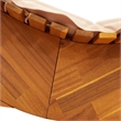 vidaXL Solid Acacia Wood Rocking Sun Lounger w/ Cushion in Brown