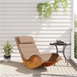 vidaXL Solid Acacia Wood Rocking Sun Lounger w/ Cushion in Brown