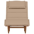 vidaXL Solid Acacia Wood Rocking Sun Lounger w/ Cushion in Brown