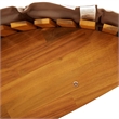 vidaXL Solid Acacia Wood Rocking Sun Lounger w/ Cushion in Brown