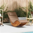 vidaXL Solid Acacia Wood Rocking Sun Lounger w/ Cushion in Brown