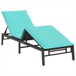 vidaXL Poly Rattan Sun Lounger w/ Cushion in Black