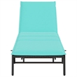 vidaXL Poly Rattan Sun Lounger w/ Cushion in Black