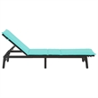 vidaXL Poly Rattan Sun Lounger w/ Cushion in Black