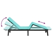 vidaXL Poly Rattan Sun Lounger w/ Cushion in Black