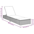 vidaXL Poly Rattan Sun Lounger w/ Cushions in Grey