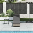 vidaXL Poly Rattan Sun Lounger w/ Cushions in Grey