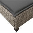 vidaXL Poly Rattan Sun Lounger w/ Cushions in Grey