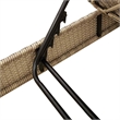 vidaXL Poly Rattan Sun Lounger w/ Cushions in Beige