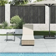 vidaXL Poly Rattan Sun Lounger w/ Cushions in Beige