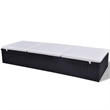 vidaXL Poly Rattan Sun Lounger in Black