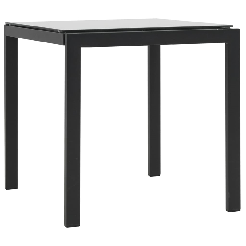 vidaXL Poly Rattan Sun Loungers 2 pcs with Table in Black