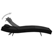 vidaXL Poly Rattan Sun Loungers 2 pcs with Table in Black