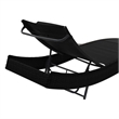 vidaXL Poly Rattan Sun Loungers 2 pcs with Table in Black