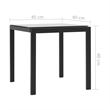 vidaXL Poly Rattan Sun Loungers 2 pcs with Table in Black