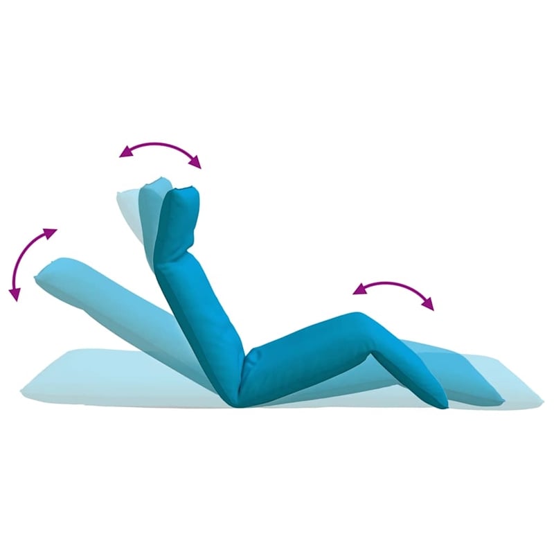 vidaXL Oxford Fabric Folding Sun Lounger in Light Blue