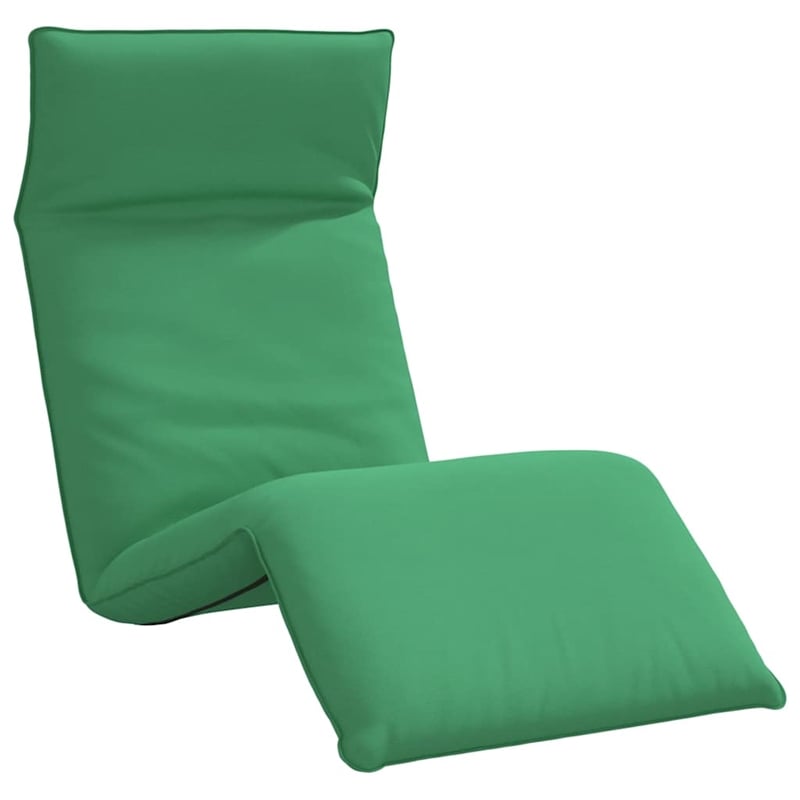 vidaXL Oxford Fabric Folding Sun Lounger in Green
