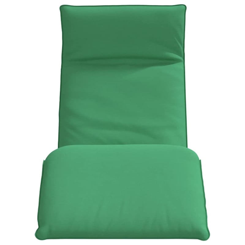 vidaXL Oxford Fabric Folding Sun Lounger in Green