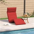 vidaXL Oxford Fabric Folding Sun Lounger in Red