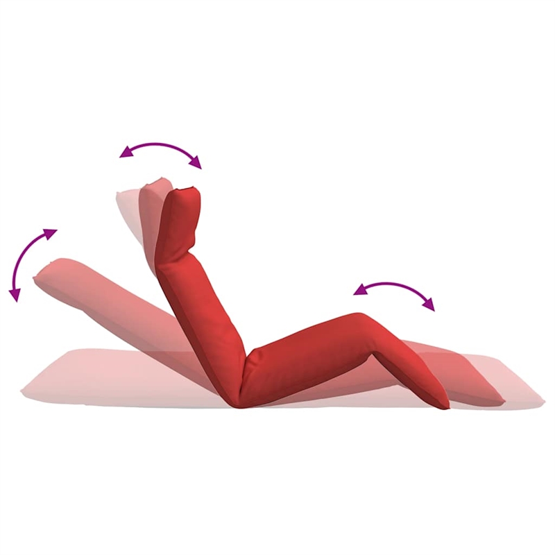 vidaXL Oxford Fabric Folding Sun Lounger in Red